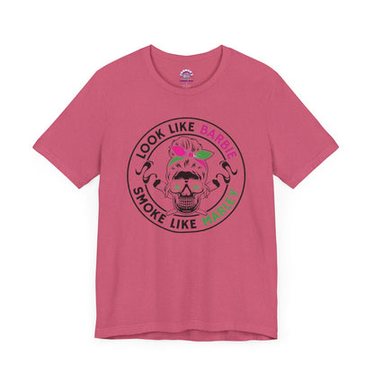 Look Like Barbie, Smoke Like Marley Skull T-Shirt