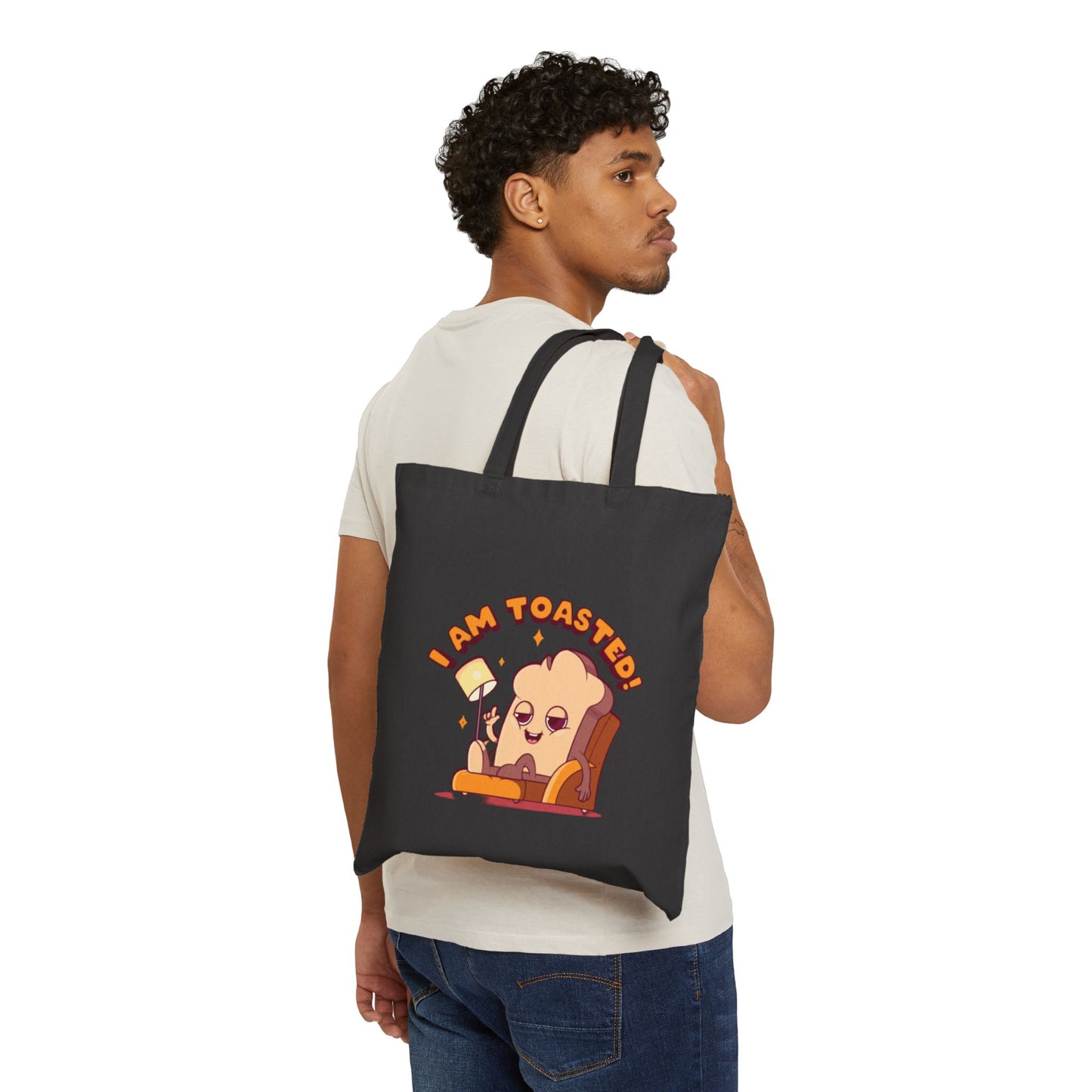 I Am Toasted Cotton Canvas Tote Bag