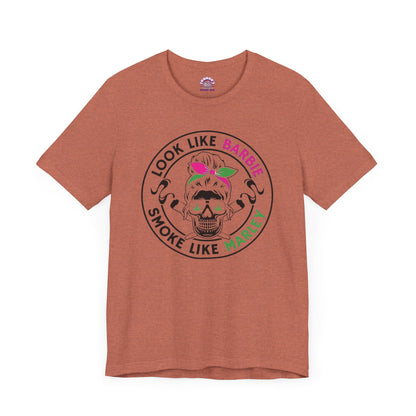 Look Like Barbie, Smoke Like Marley Skull T-Shirt