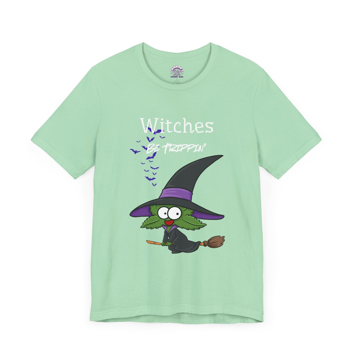 Weed Witch Witches Be Trippin' Halloween Tee