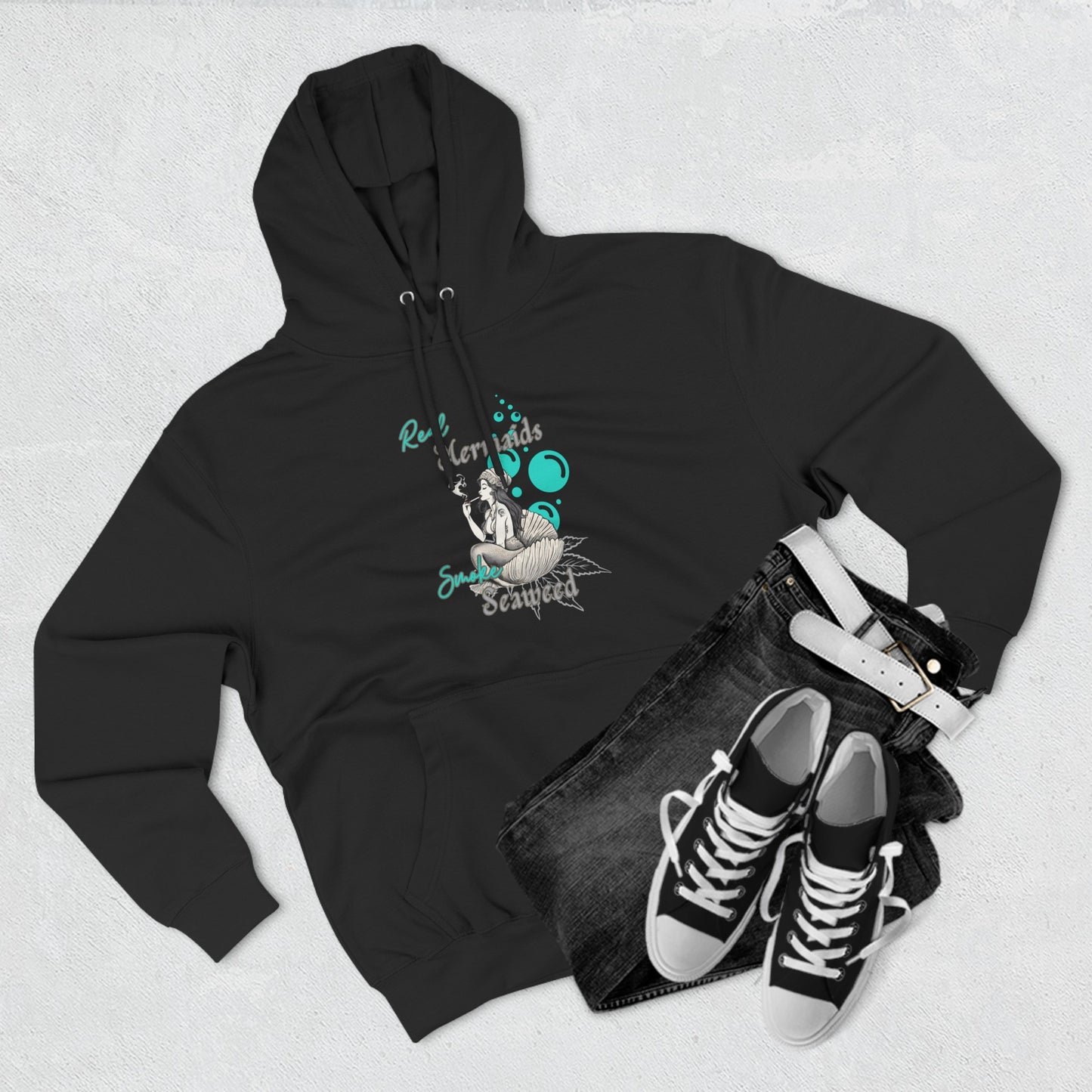 Real Mermaids Smoke Seaweed Fleece Hoodie