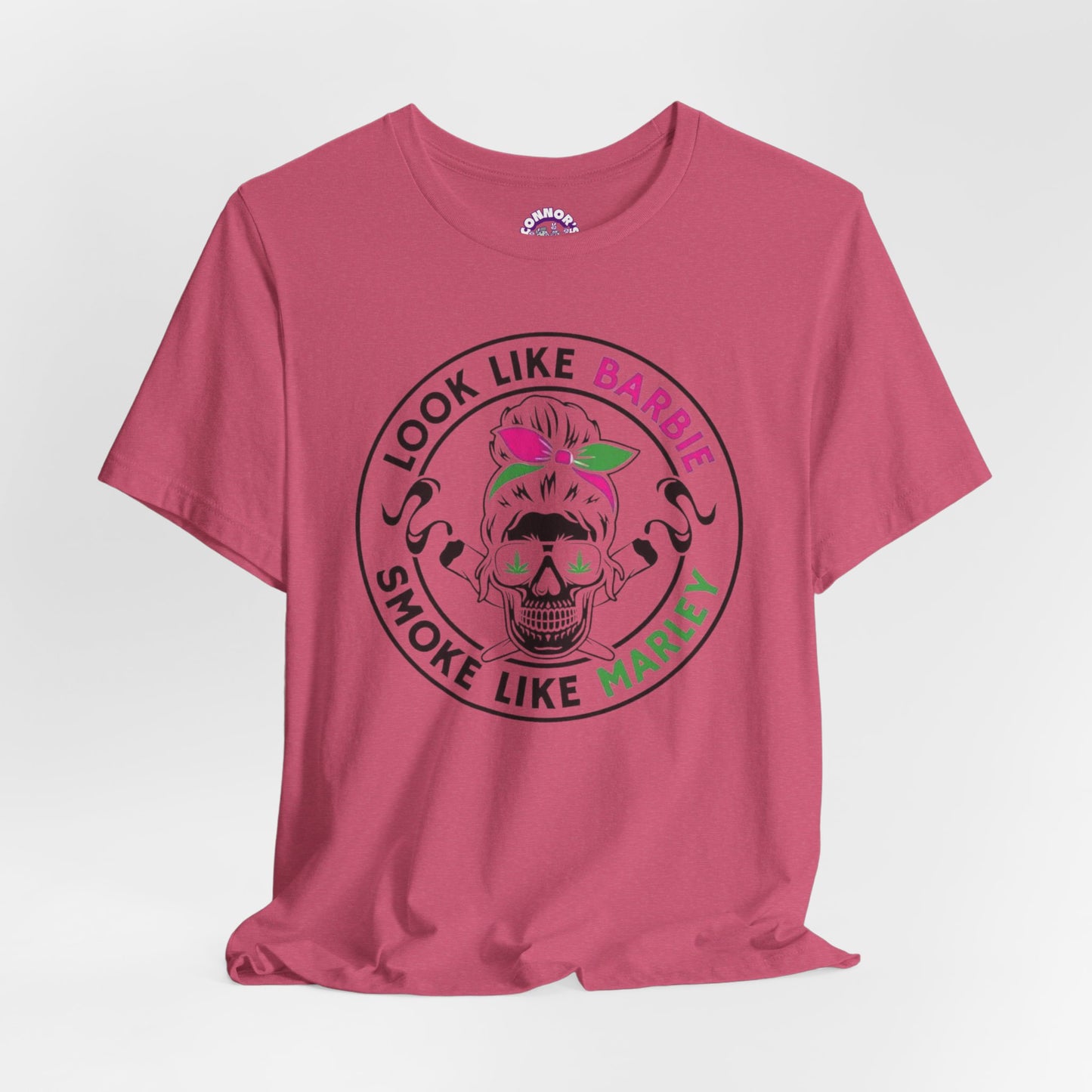 Look Like Barbie, Smoke Like Marley Skull T-Shirt